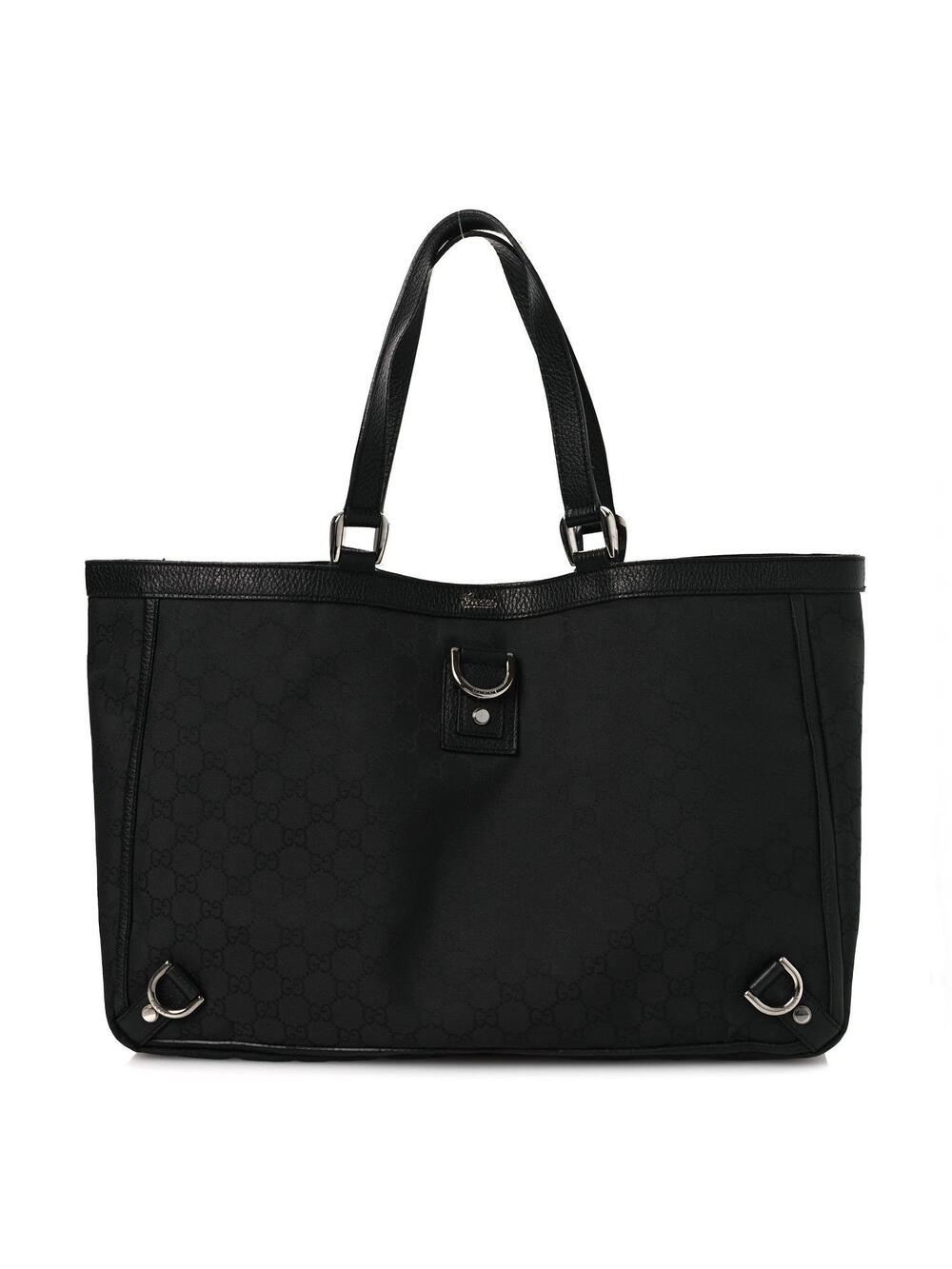 Gucci Nylon Large Abbey Tote Black #336700G69B